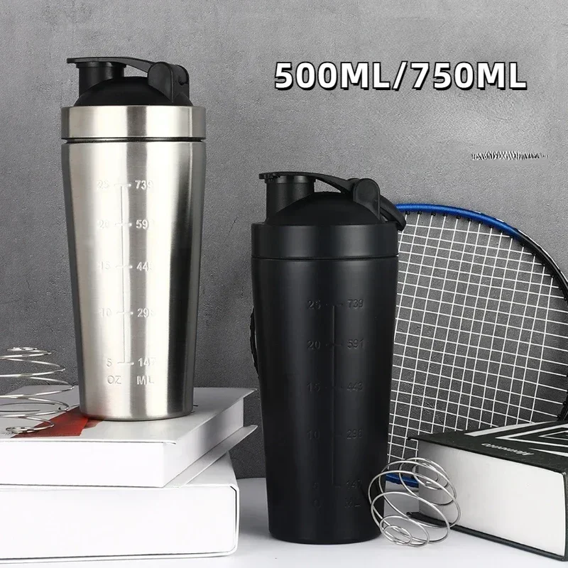Nutrition For Fitness - Stainless Steel Protein Shaker Cup Portable