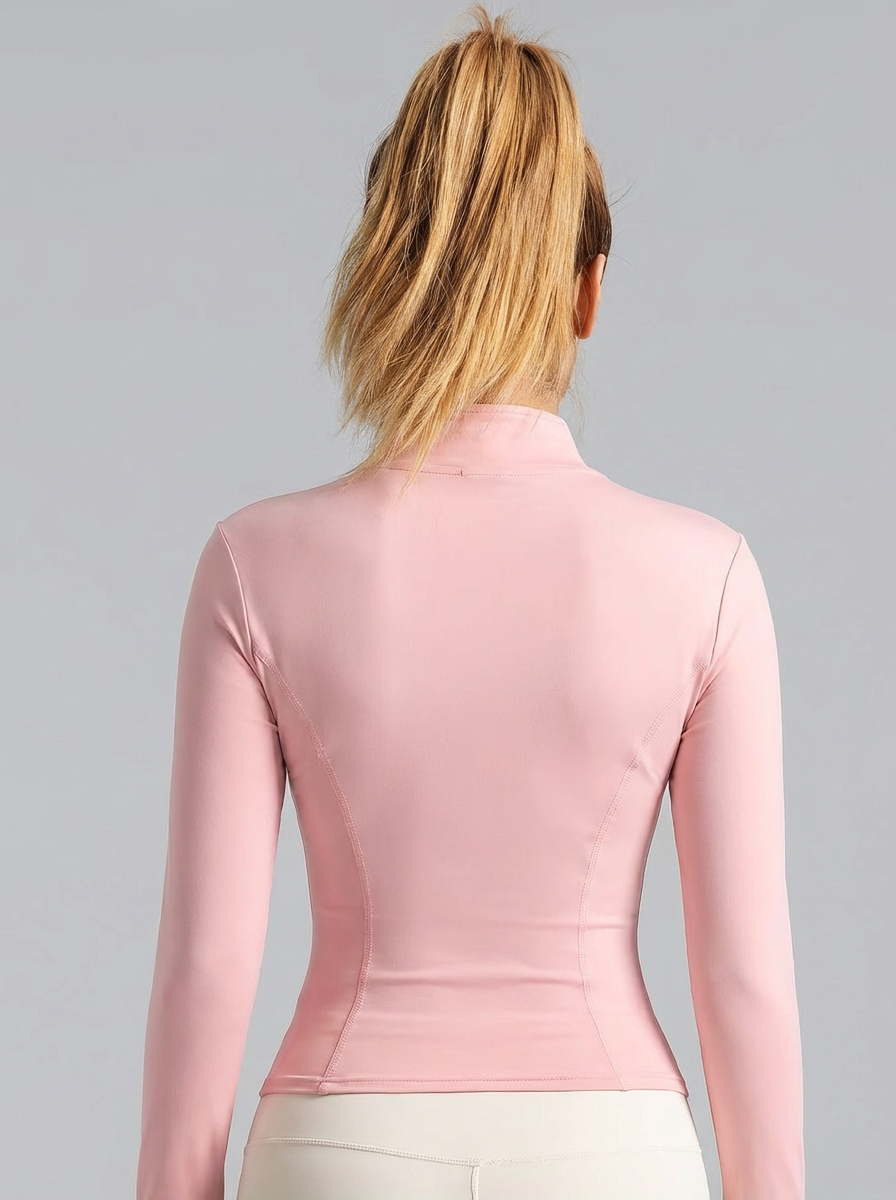 New Women Light Pink Yoga Coat - Fitness & Nutrition Lab 评论和价格