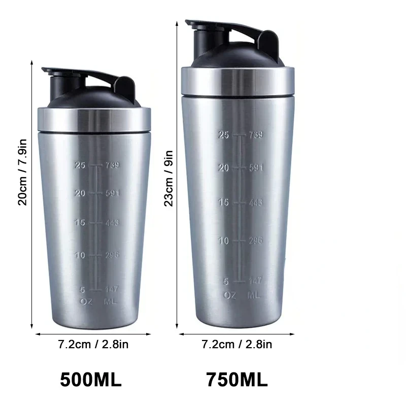 Stainless Steel Protein Shaker - Nutrition For Fitness 评论和价格